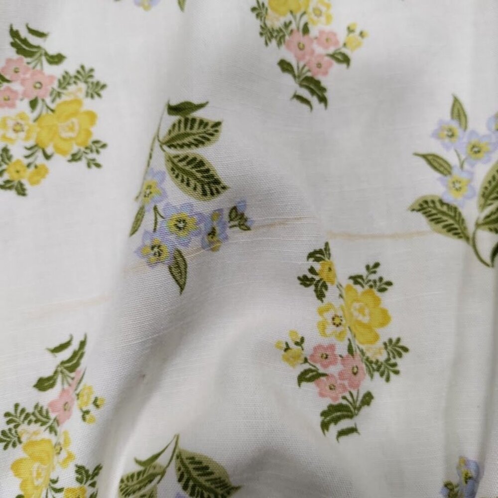 Zara Whimsy Boho Casual Festival Twee Y2K Floral Print Midi Dress Ivory Size L - Picture 6 of 10